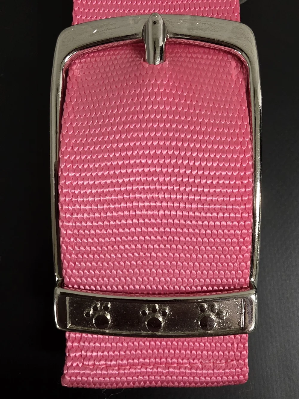 NWT PetWear Hot Pink Nylon Dog Collar Metal Buckle Large
